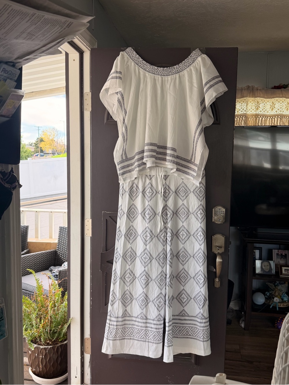 Source Unknown White Maxi Two-Piece Set